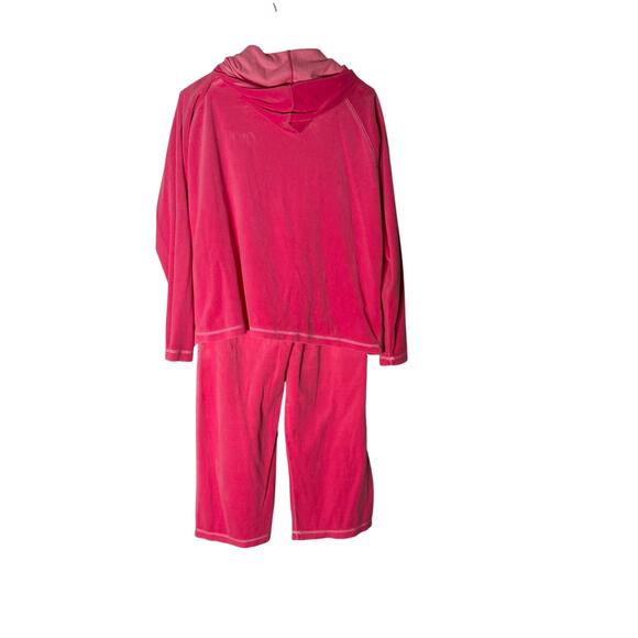 JA Studio Vintage Y2K Pink Velour 2pc Track Suit Women's Large - Picture 3 of 8
